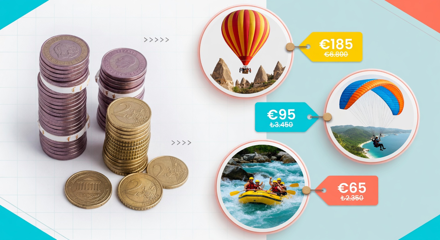 Budget comparison visual for Turkey adventures